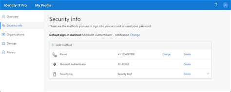 Set up a security key as your verification method